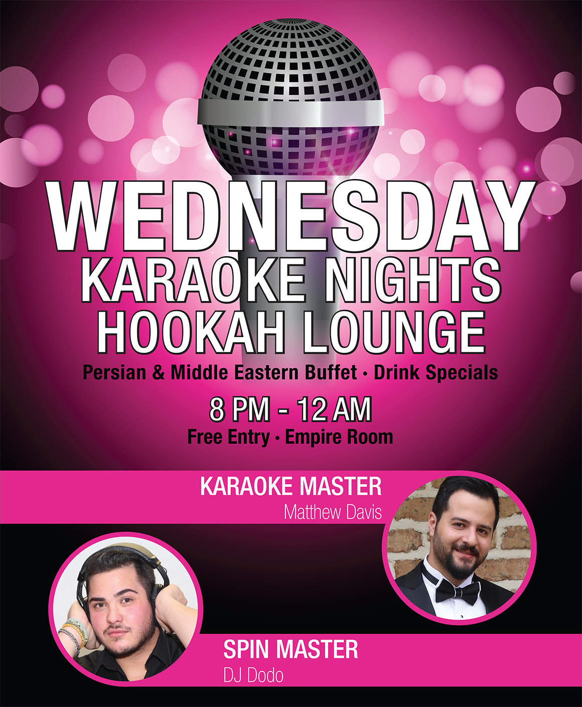 Wednesday Karaoke Nights Hookah Lounge The Bicycle Hotel & Casino