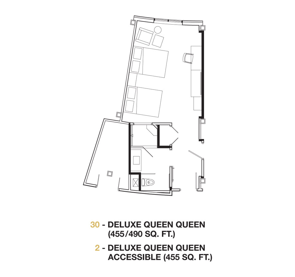 Deluxe Queen Room floor plan